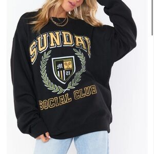 Show Me Your Mumu Stanley Sweatshirt in Sunday Social Graphic